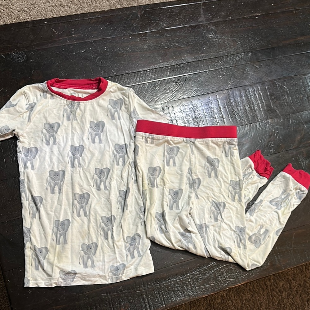 Gray and Red Pajama Sets with Cactus Print